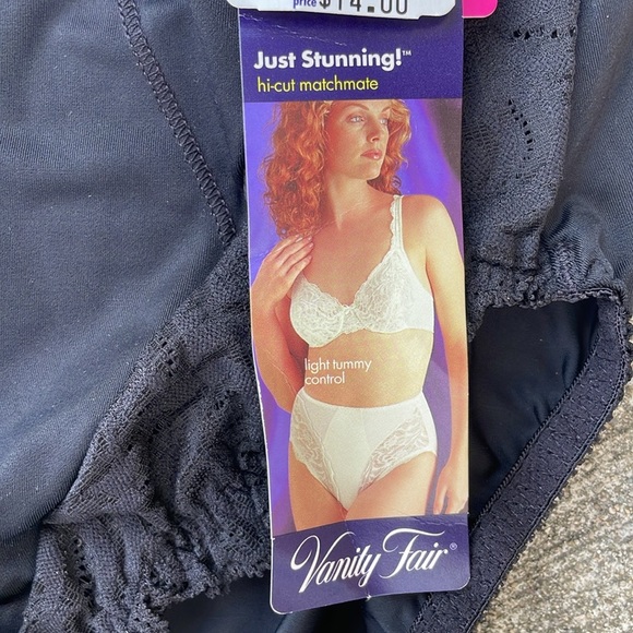 Vintage Vanity Fair Womens Nylon Panties Underwear NWT Black Just Stunning XL - Picture 4 of 12